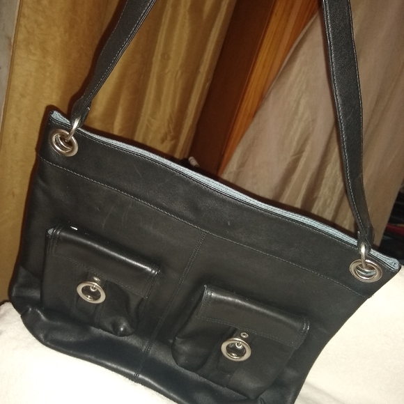 Hobo International black leather shoulder bag. - Picture 4 of 9